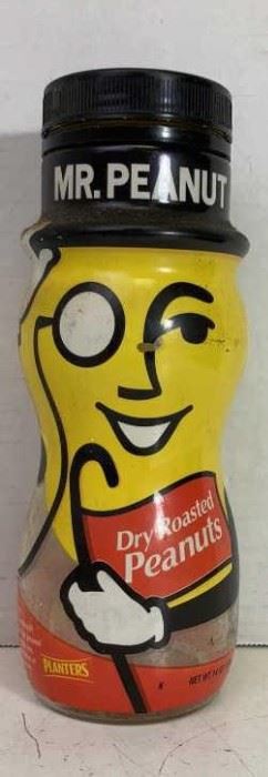 Mr Peanuts vintage glass jar