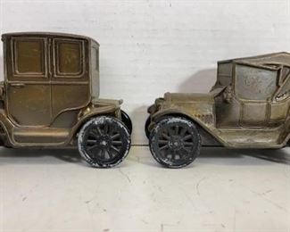 cast metal antique cars banks
