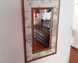Matted framed mirror, nice