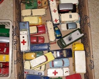 Dinky and a few Corgi toy cars and trucks