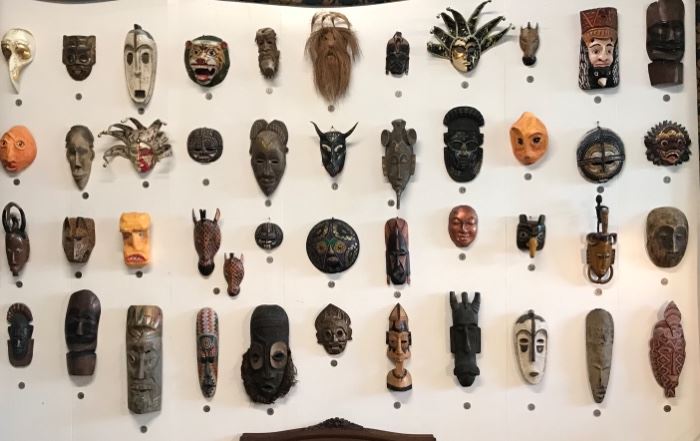 Lots of masks. Both artisan crafted and collected. 