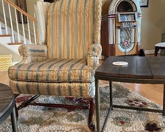 Queen Anne Style Wing back chair 