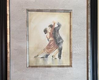 Framed Art Tango Dancers