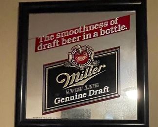 Miller mirrored Bar Sign