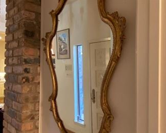 Antique Rococo style gilt mirror
