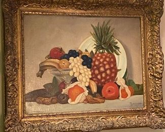 "Fruit" - T. Bormann - still life - oil on canvas 