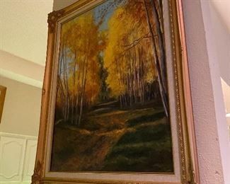 "Golden Corridor" - oil on canvas - GORGEOUS frame!