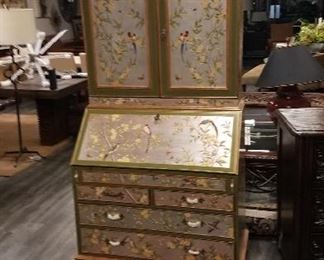 Horchow new Chinese desk with hutch