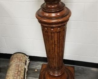 Mahogany iron plant stand x 2