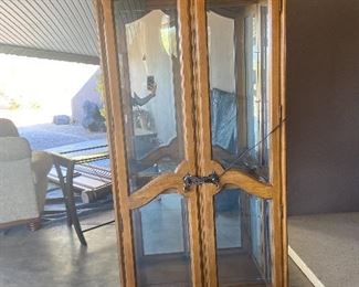 Thomasville glass curio cabinet x2