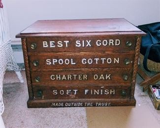 Oak 4 drawer Charter Oak spool cabinet