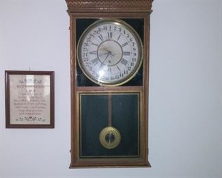 E. N. Welch calendar regulator wall clock