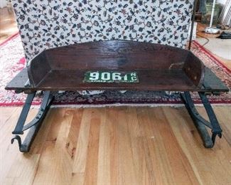 Antique wagon bench