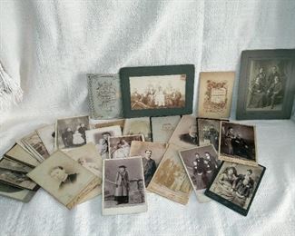 Good selection of late 1800's cabinet card photographs