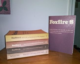 5 volts Foxfire including vol 8-pottery making book.