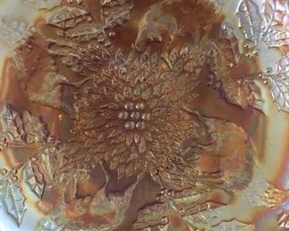 Stag Carnival Glass Bowl 