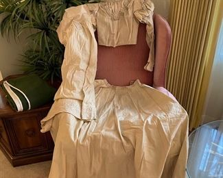 Wedding Gown Late 1800's hand sewn 3 pieces