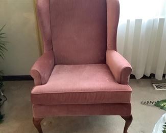 Set of 2 wing back in velvet