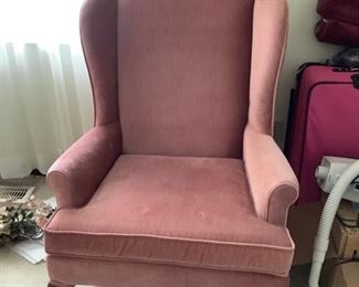 Set of 2 wing back in velvet