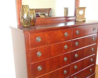 Bassett Chest of Drawers with Mirror 58x20x46
