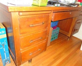 MCM Desk with Brass handles