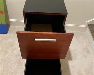 WOODEN FILE CABINET   2 DRAWERS            VERY GOOD CONDITION                                                      
