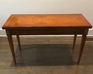 SERVING TABLE.  NATURAL CHERRY INLAID   MADE IN ITALY     EXCELLENT CONDITION                                                  
47" X  17 1/2"  EXPANDS TO 47" x 35"                                                             
