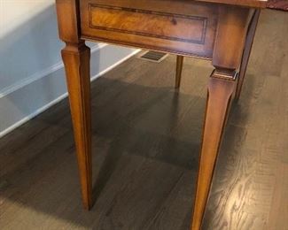 SERVING TABLE.  NATURAL CHERRY INLAID   MADE IN ITALY     EXCELLENT CONDITION                                                  
47" X  17 1/2"  EXPANDS TO 47" x 35" 

