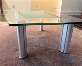 GLASS TOP COCKTAIL/COFFEE TABLE                     $250 55.25" X 31.5" X 15.25"                                              
EXCELLENT CONDITION                                                     