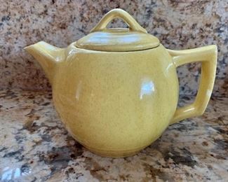 $40 - McCoy, art deco tea pot - 8"W with handle x 6"H