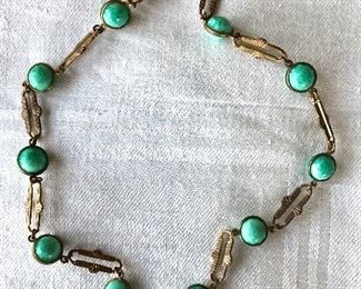 $20 Robin's egg beaded necklace.  16"L