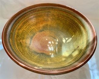 $60 - Studio pottery bowl - 12.5"D x 4.5"H