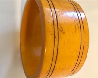 $45 Butterscotch bakelite bangle as is  (has some scuffing/scratches ).  2.5"Diam