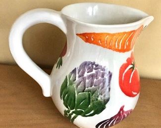 $30 - Fruit and veggie pitcher - Made in Italy.  8" H, 6" diam.  