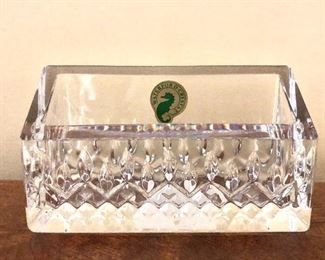 $40 - Waterford business card holder.   2.5" H, 4.5" W, 1.5" D.