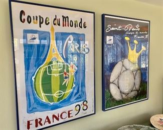 $120 EA Framed Vintage French posters  Left poster SOLD 