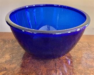 $35 - Cobalt blue bowl   6" H, 11" diam. 