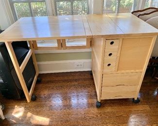 $195 Sewing table 31" H, 47" W, 24" D. 