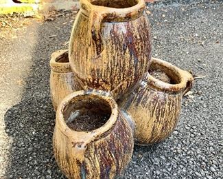$45 - Outdoor 4 jug planter - 15.5" H, 14.5" diam.