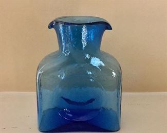 $40 Blenko Blue glass vase.   6.25" H, 4.75" W, 2" D.