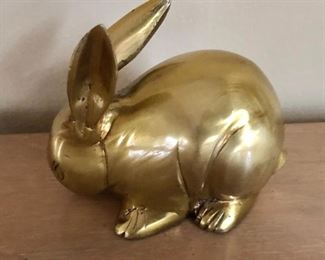 $20 Brass bunny.   3.5" H, 4" W, 2.5" D.