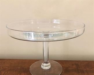 $12 Small cake plate stand with rim.   6.25" H , 9" diam.