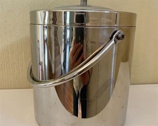 $30 Metal ice bucket.  9" H, 7" diam.  