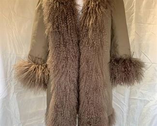 Tibetan Mongolian Lamb Fur Coat