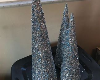 Set of 3 bling Christmas trees