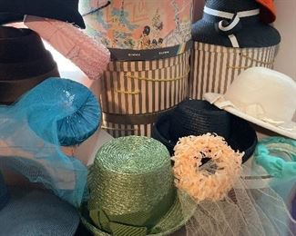 Vintage hats & hat boxes