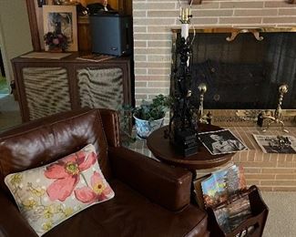 Mid-century faux leather chair 