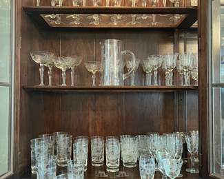 Stock your bar! Better yet…buy the China cabinet and convert it into your complete in home bar setup!