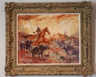 Oil canvas artist signed