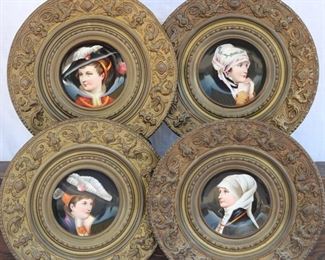 Hand painted Enamel portraits